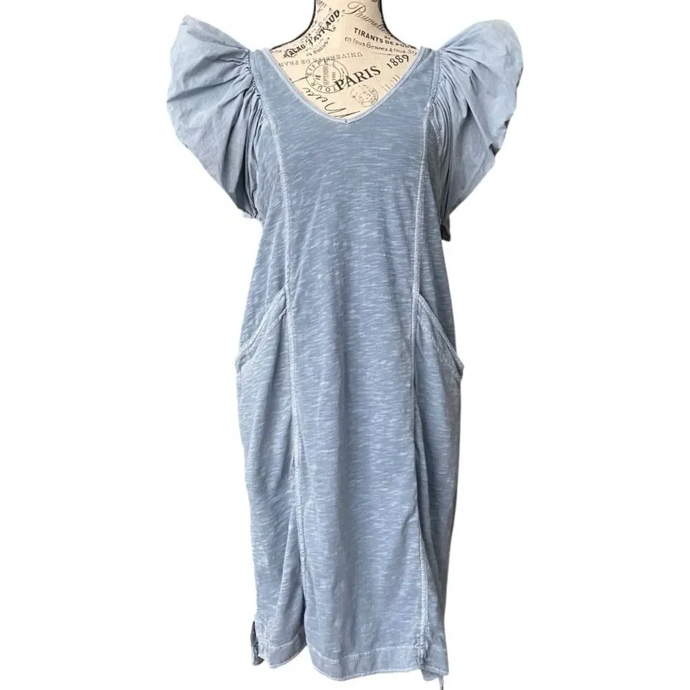 Daily Practice By Anthropologie Malibu Creek Dress In Blue in Size XXS - Picture 3 of 11